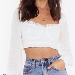 Nasty gal white blouse